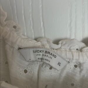 Lucky Brand Ivory Eyelet Blouse